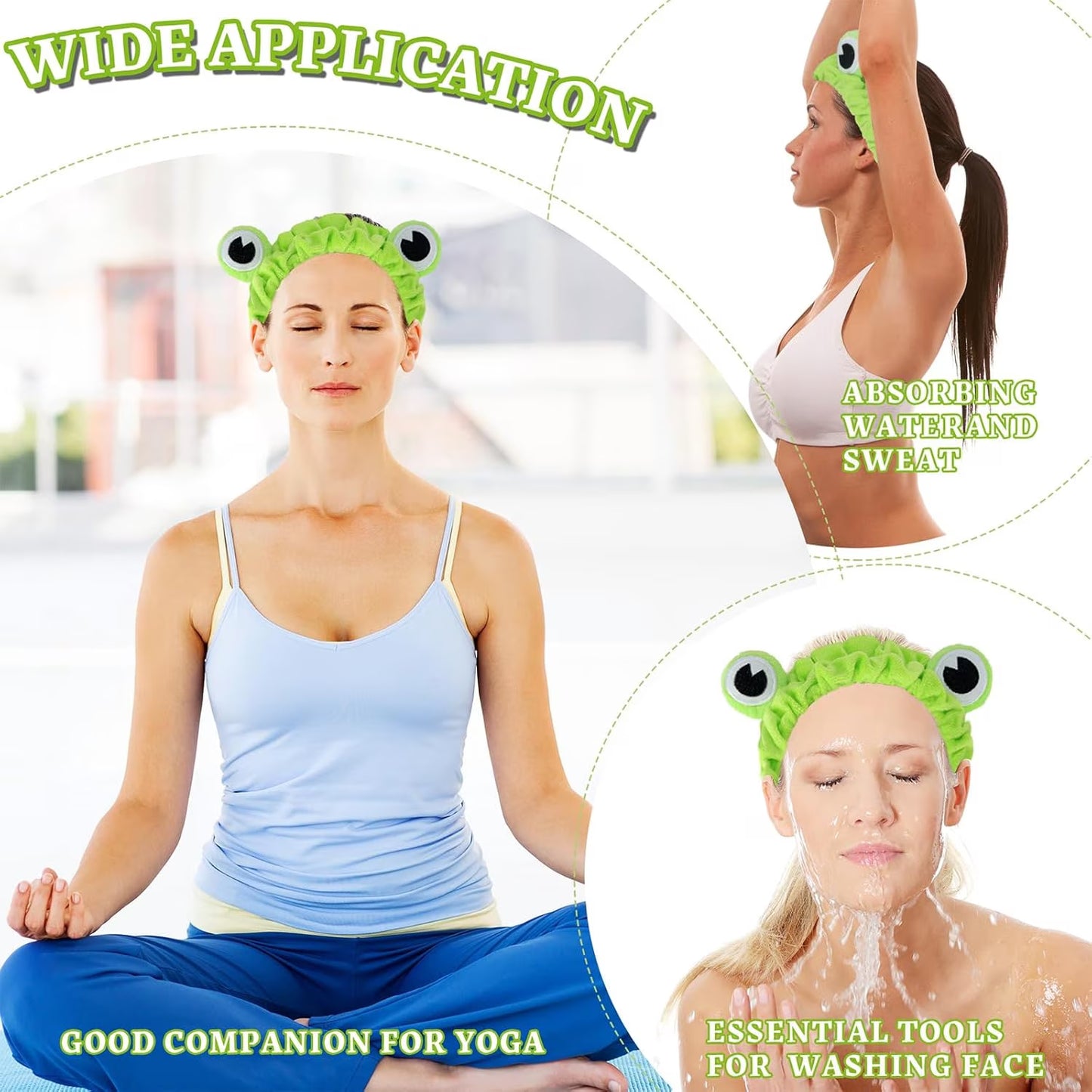 Reen Frog Eye Elastic Headband - Multi-Purpose Accessory for Spa, Skincare, Makeup, and Face Washing - Ideal Gift for Women (1 Pack)
