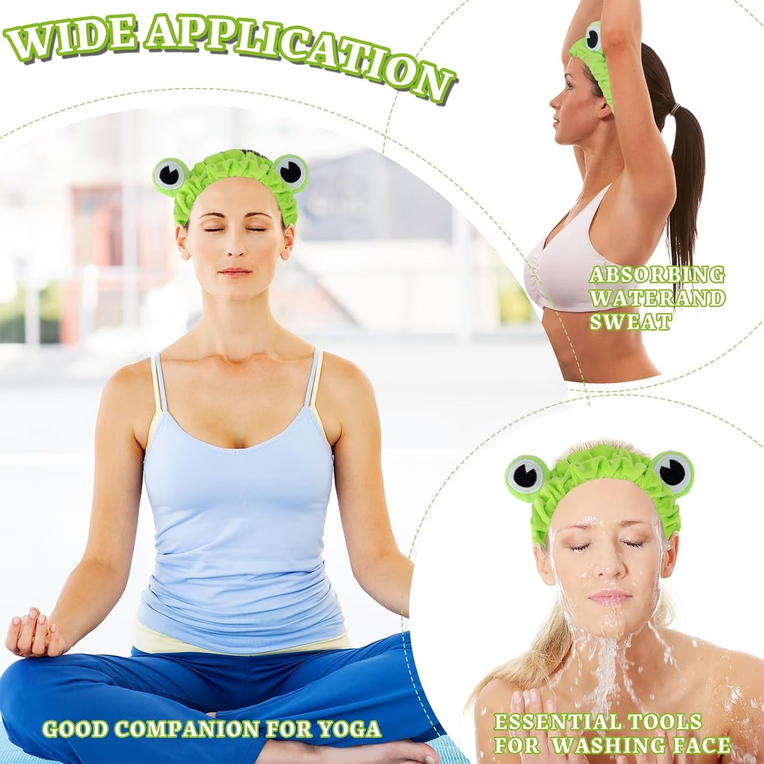 Reen Frog Eye Elastic Headband - Multi-Purpose Accessory for Spa, Skincare, Makeup, and Face Washing - Ideal Gift for Women (1 Pack)