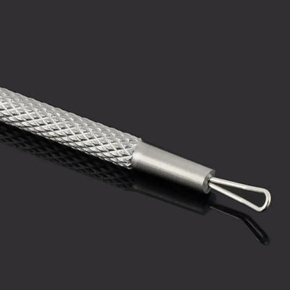 Stainless Steel Blackhead and Blemish Extractor Tool with Dual Loop Needles for Acne Treatment and Skin Care