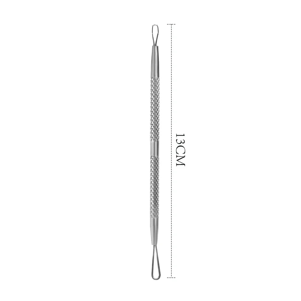 Stainless Steel Blackhead and Blemish Extractor Tool with Dual Loop Needles for Acne Treatment and Skin Care