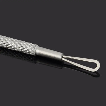 Stainless Steel Blackhead and Blemish Extractor Tool with Dual Loop Needles for Acne Treatment and Skin Care