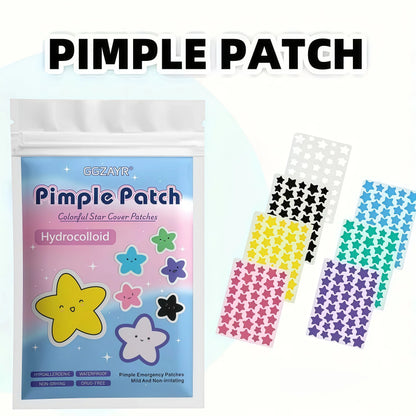 Seven-Color Star Hydrocolloid Pimple Patches – 280/1120/1680 Pieces for Discreet and Gentle Skincare