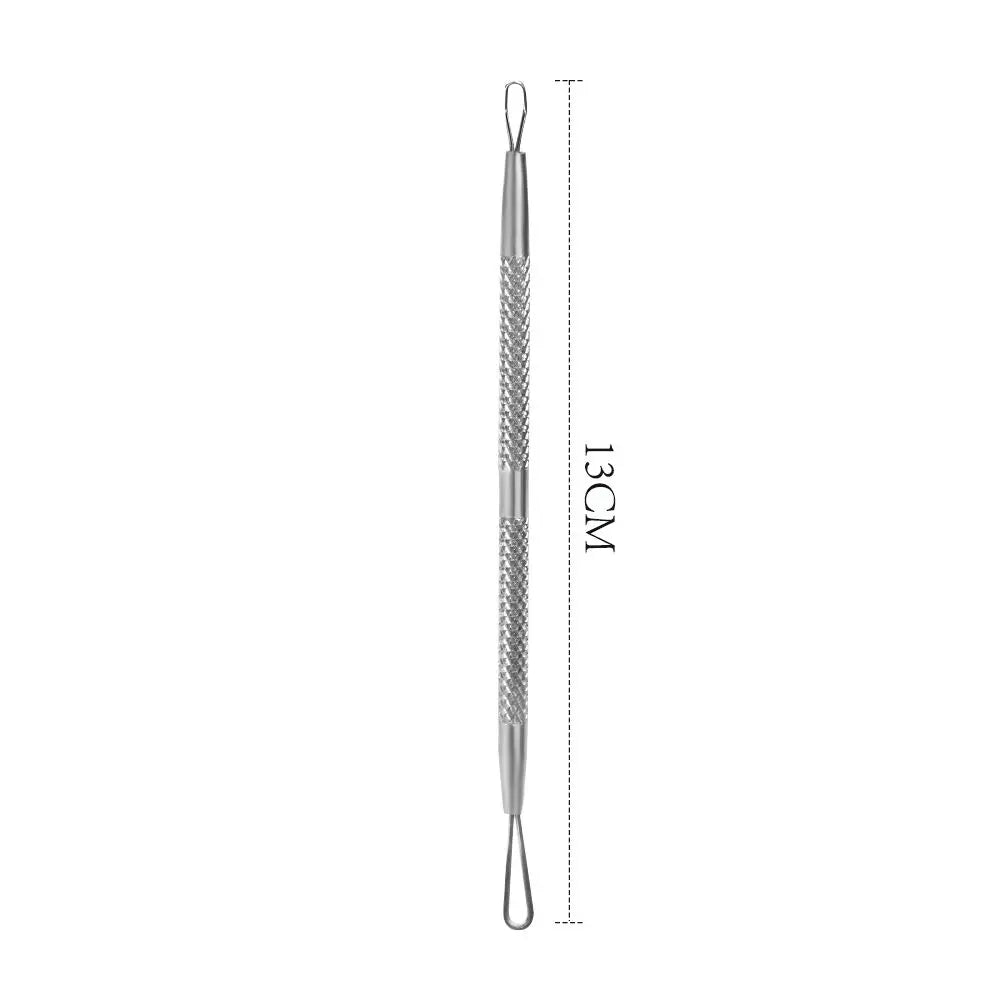 Stainless Steel Blackhead and Blemish Extractor Tool with Dual Loop Needles for Acne Treatment and Skin Care