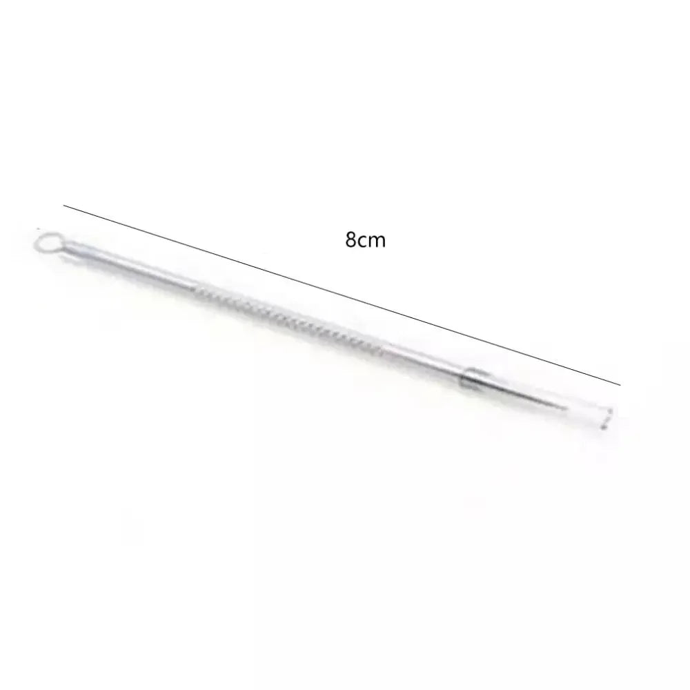 Stainless Steel Blackhead and Blemish Extractor Tool with Dual Loop Needles for Acne Treatment and Skin Care