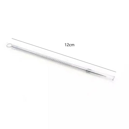 Stainless Steel Blackhead and Blemish Extractor Tool with Dual Loop Needles for Acne Treatment and Skin Care