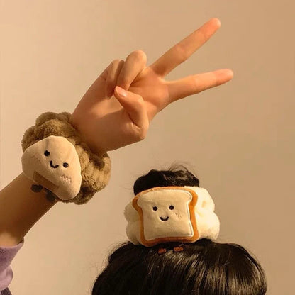 Spa Headband and Wristband Set for Facial Care and Makeup Application - Fleece Hair Band and Wrist Cuffs for Women and Girls